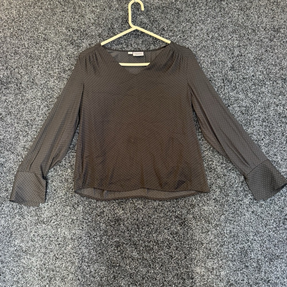 Aware By Vero‎ Moda Black Blouse White Recycled Polyester Size S